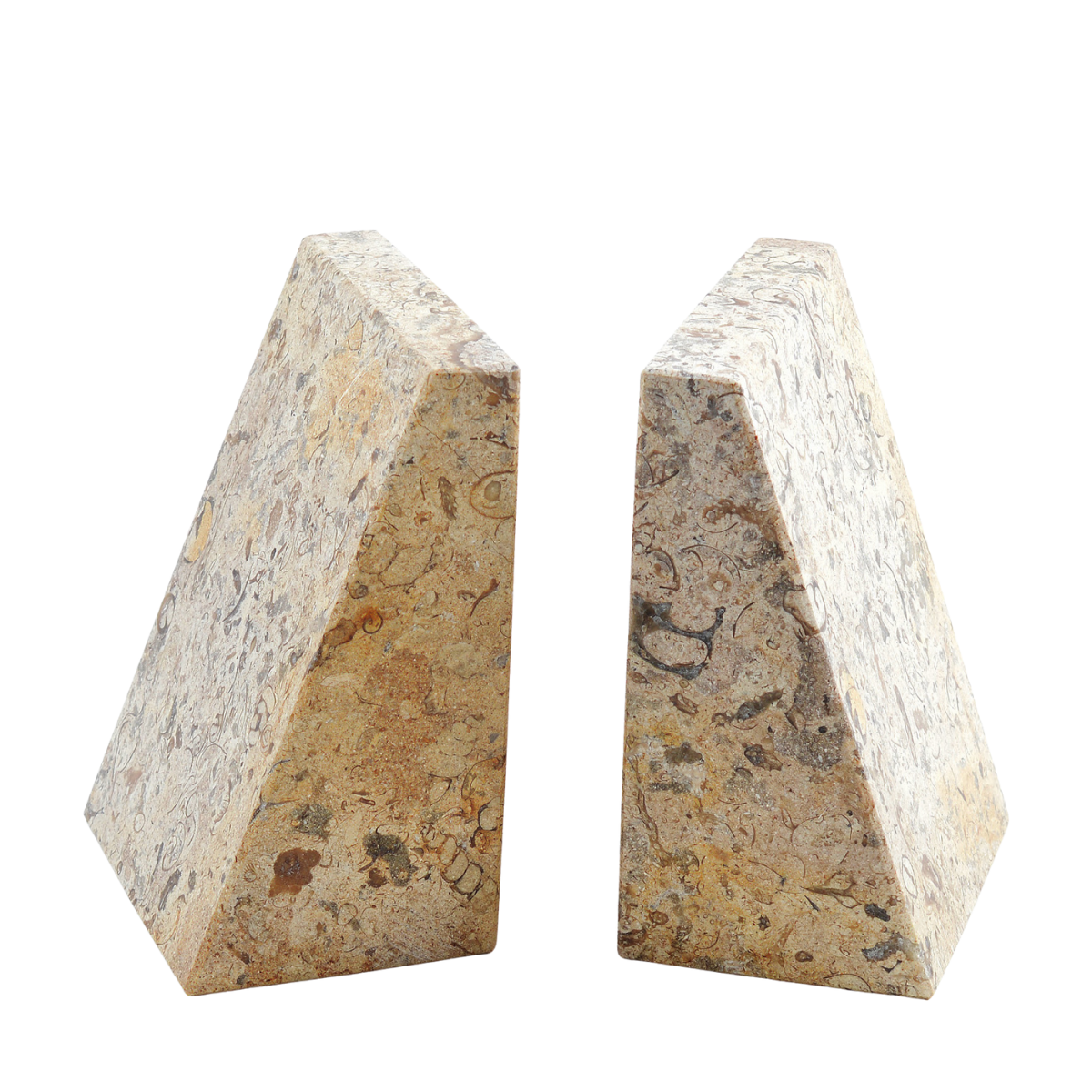 Lithea Marble Bookends (Set of Two) British Fossils