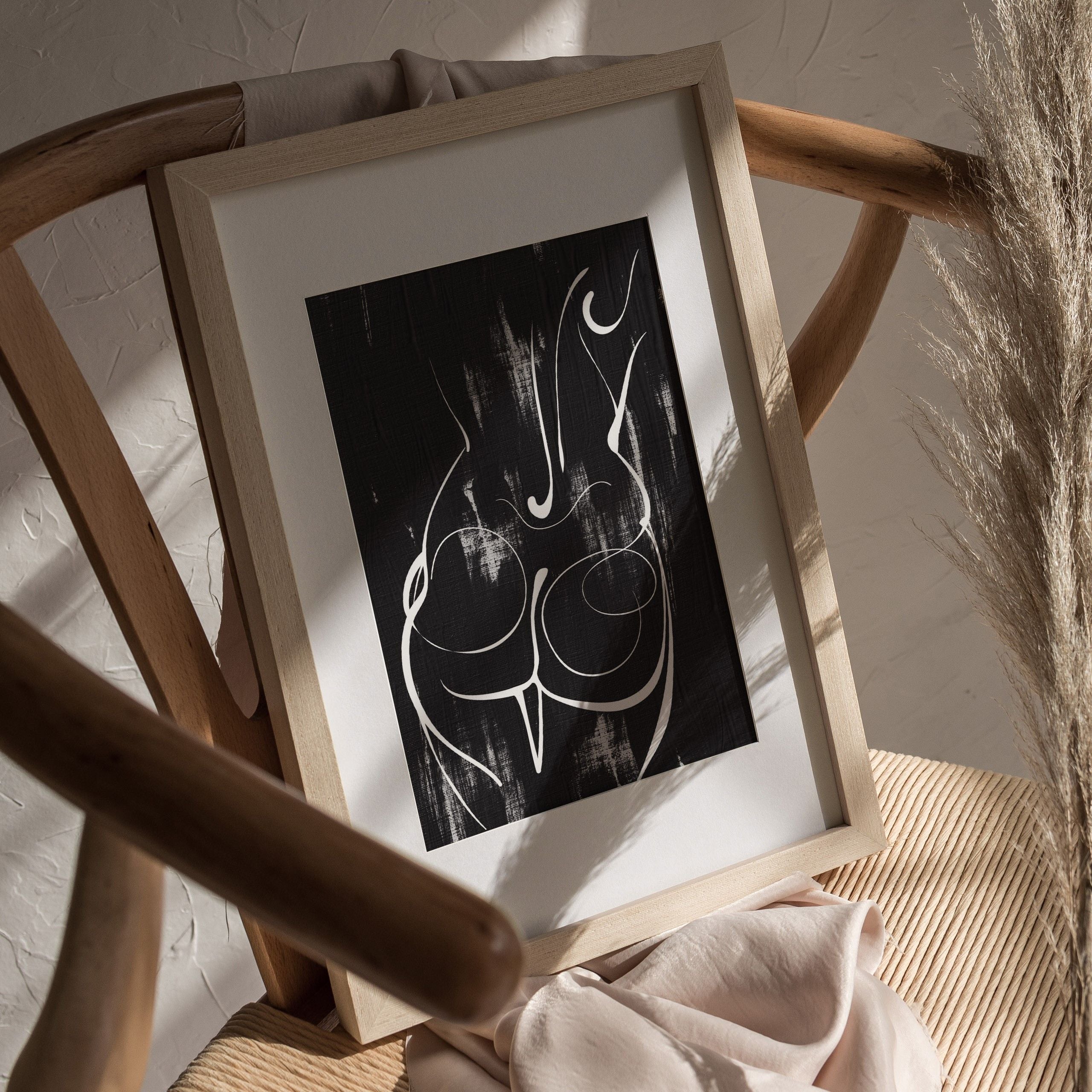 Bum Outline Unframed Print LXR Create