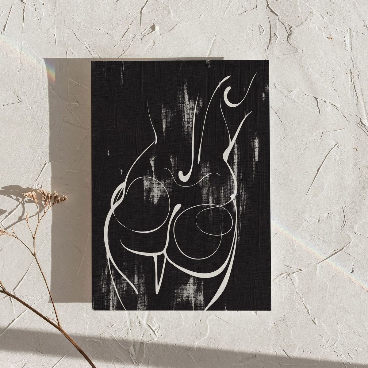 Bum Outline Unframed Print LXR Create