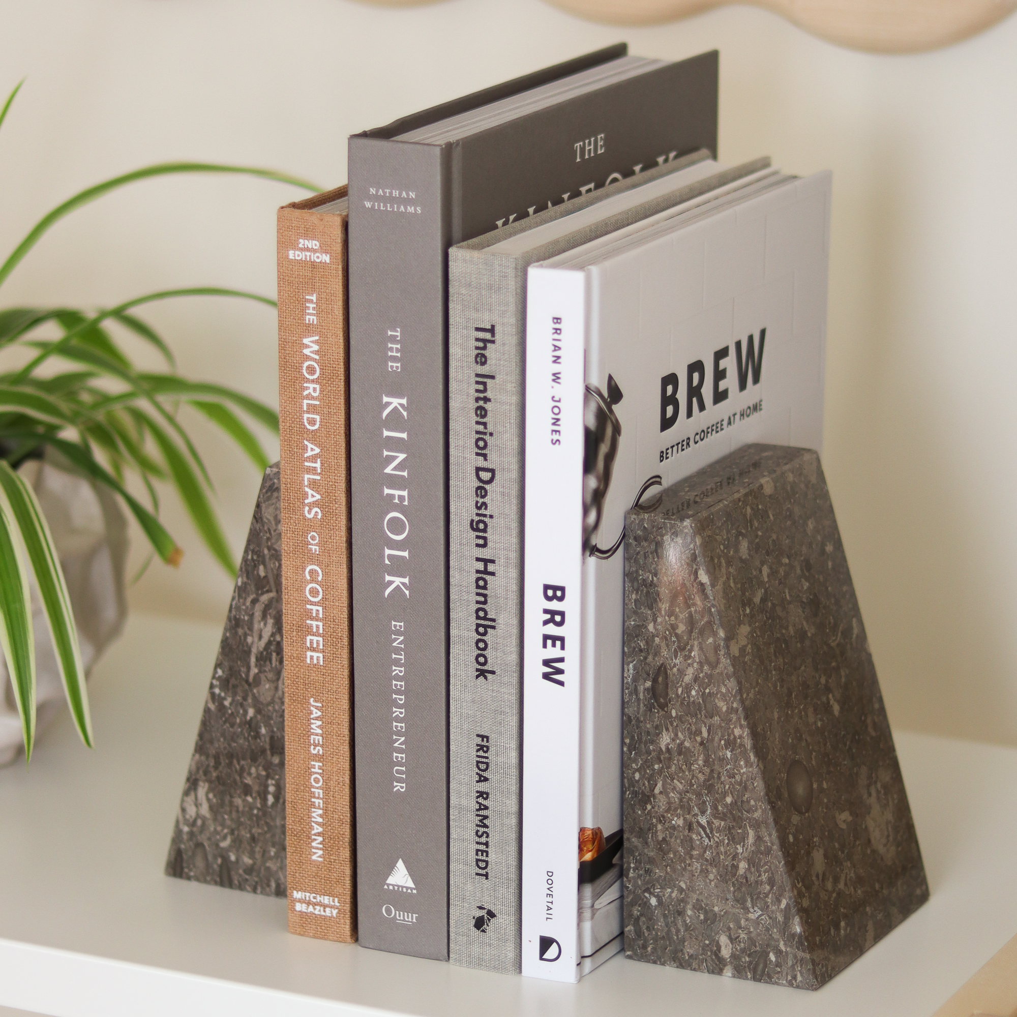 Lithea Marble Bookends (Set of Two) British Fossils