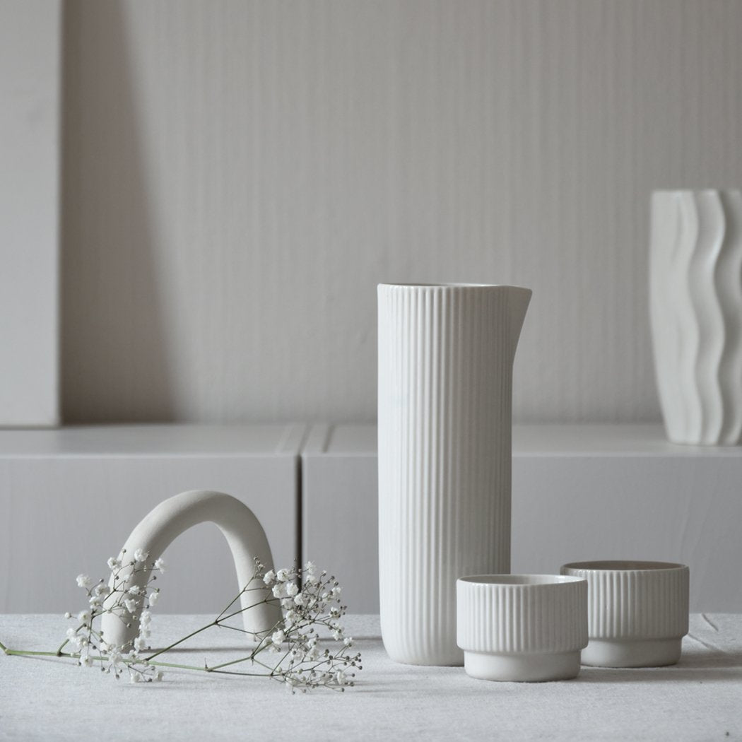 Ribbed Water Jug 750ml Archive Studio