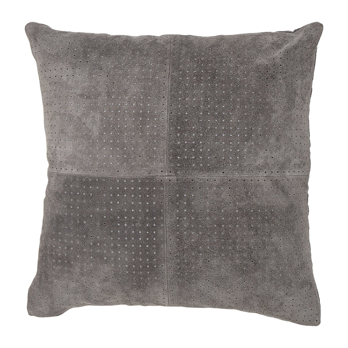 Square Grey Suede Cushion Bloomingville