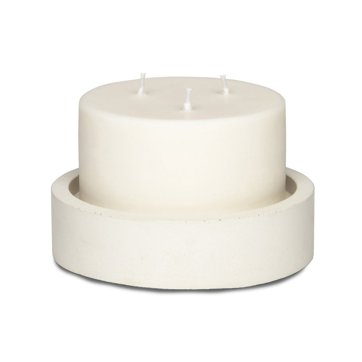 Candle Plate Concrete & Wax