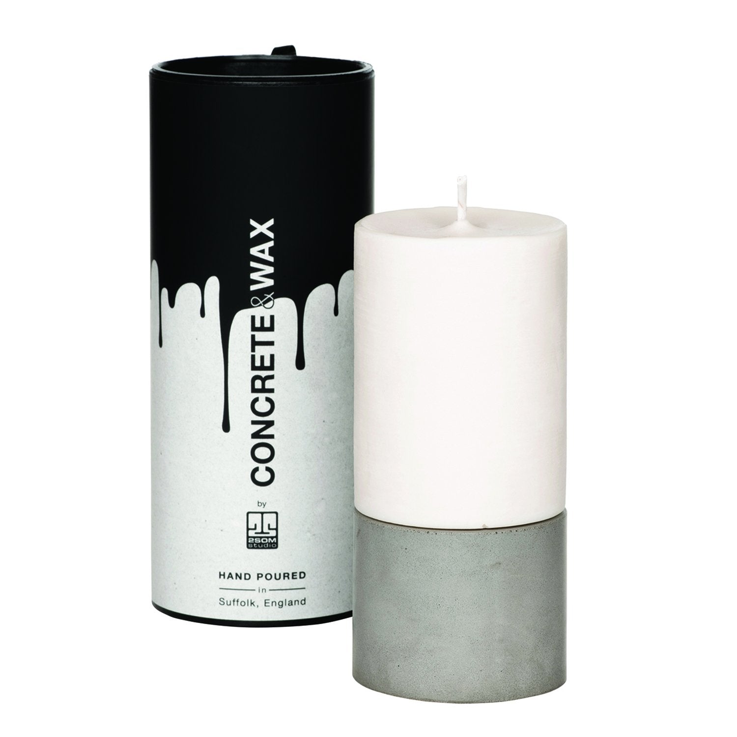 Mid Holder & Candle Set Concrete & Wax