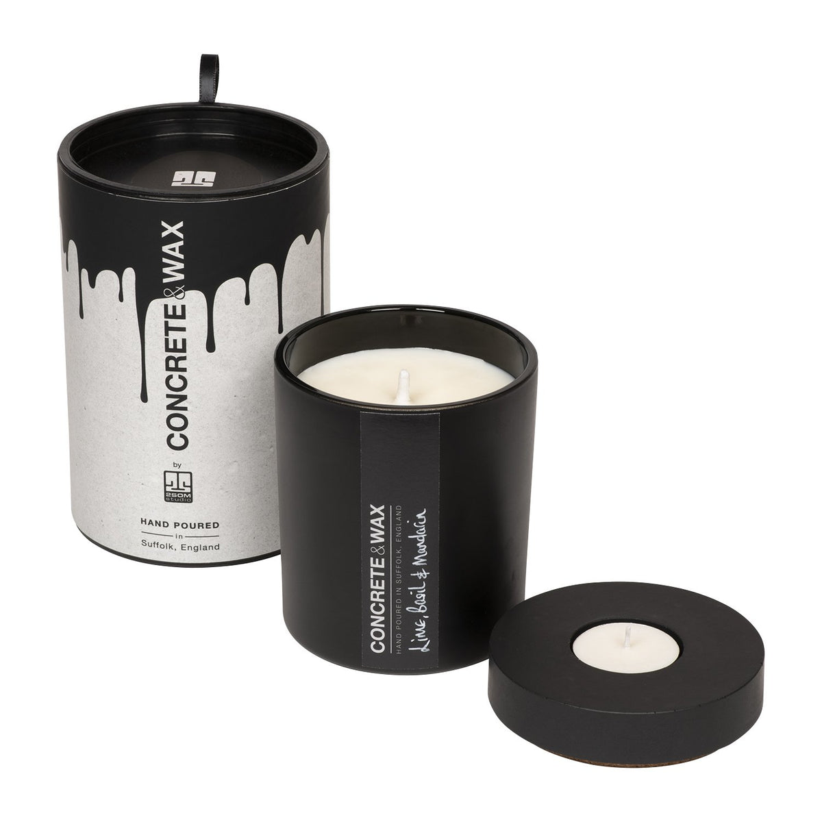 Large Container Candle Concrete & Wax