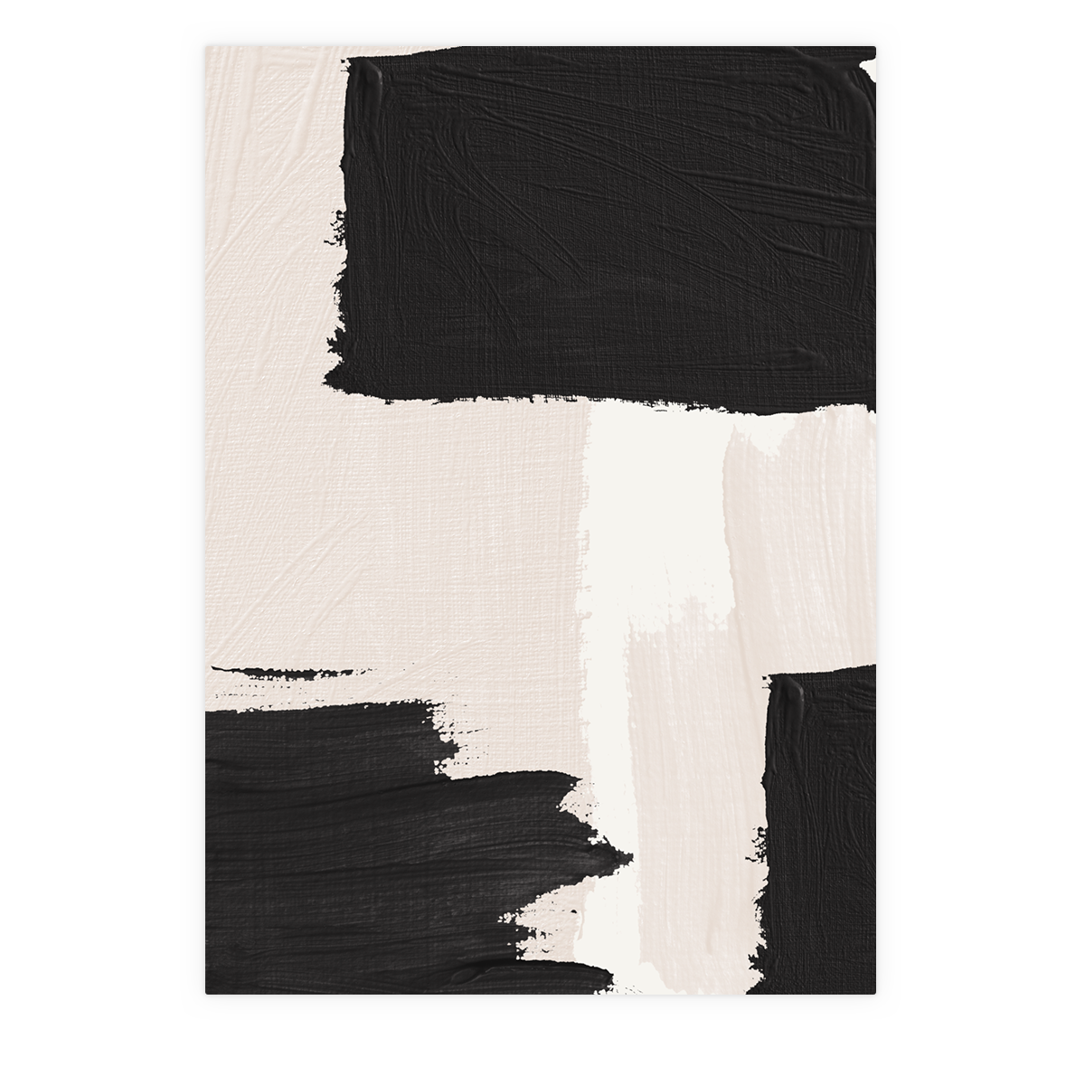 Monochrome Brushstrokes Unframed Print LXR Create