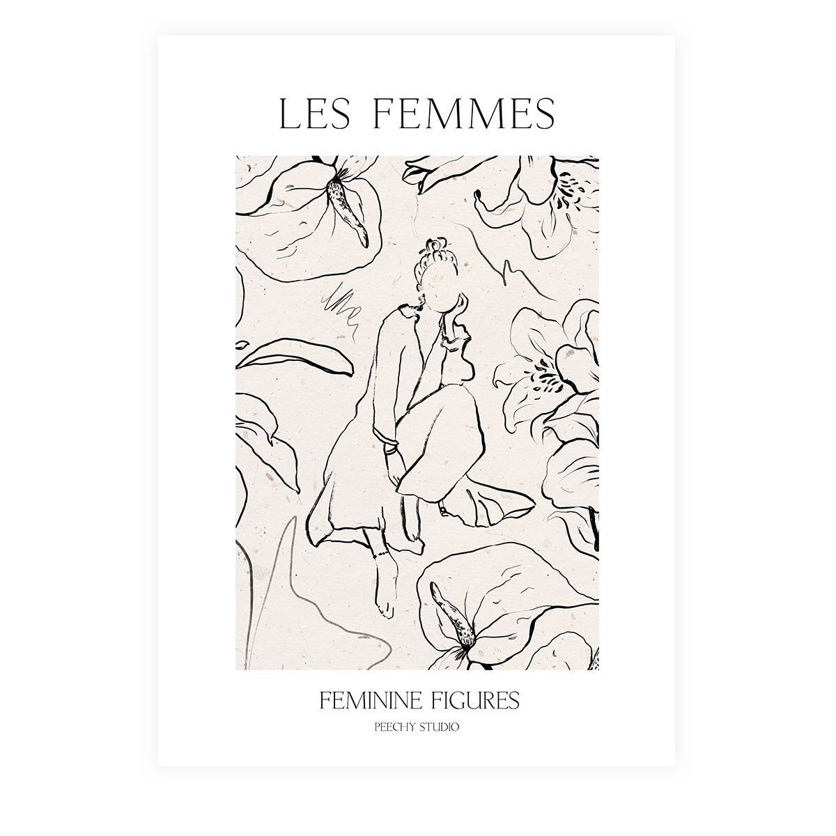 Les Femmes Unframed Print Peechy Design Studio